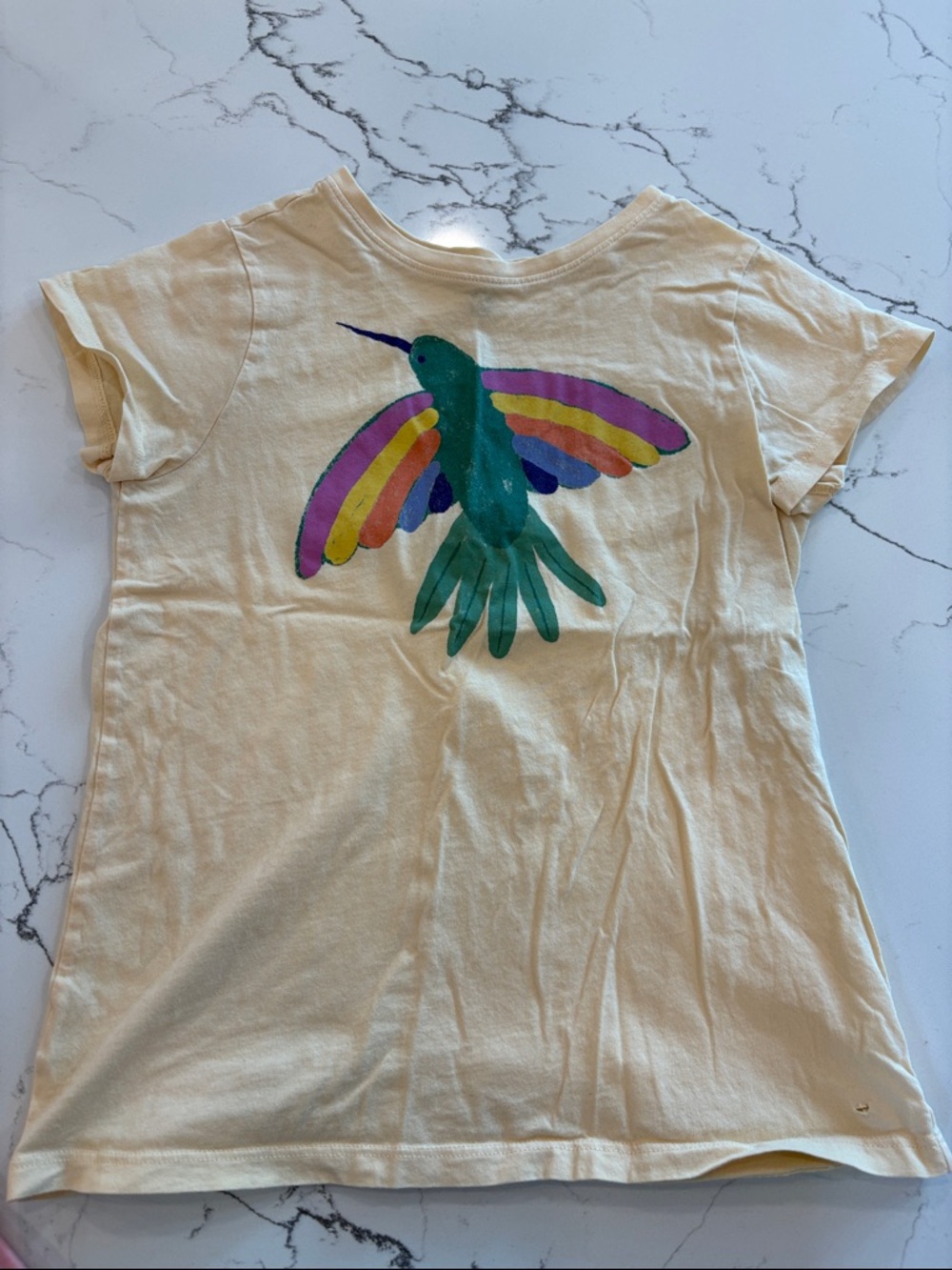 Kids Hummingbird Graphic Tee - Cream